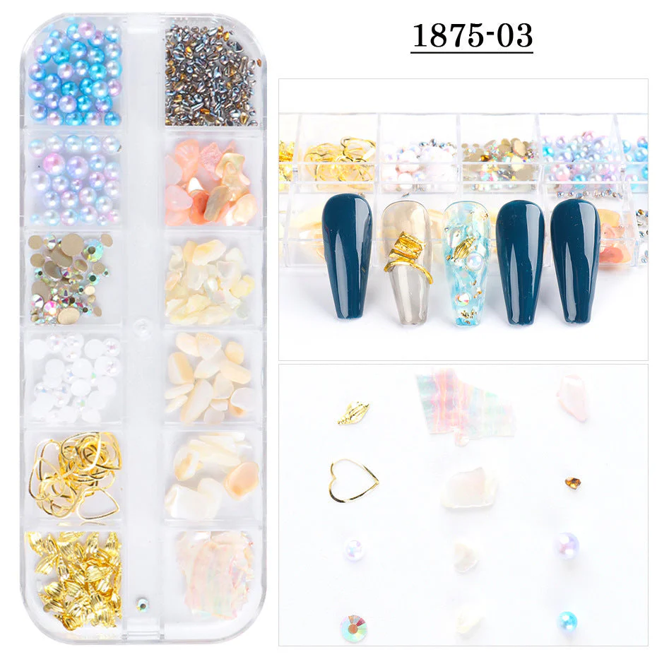 Mixed Style Nail Art 3D Charm Decoration Tray - Image 8