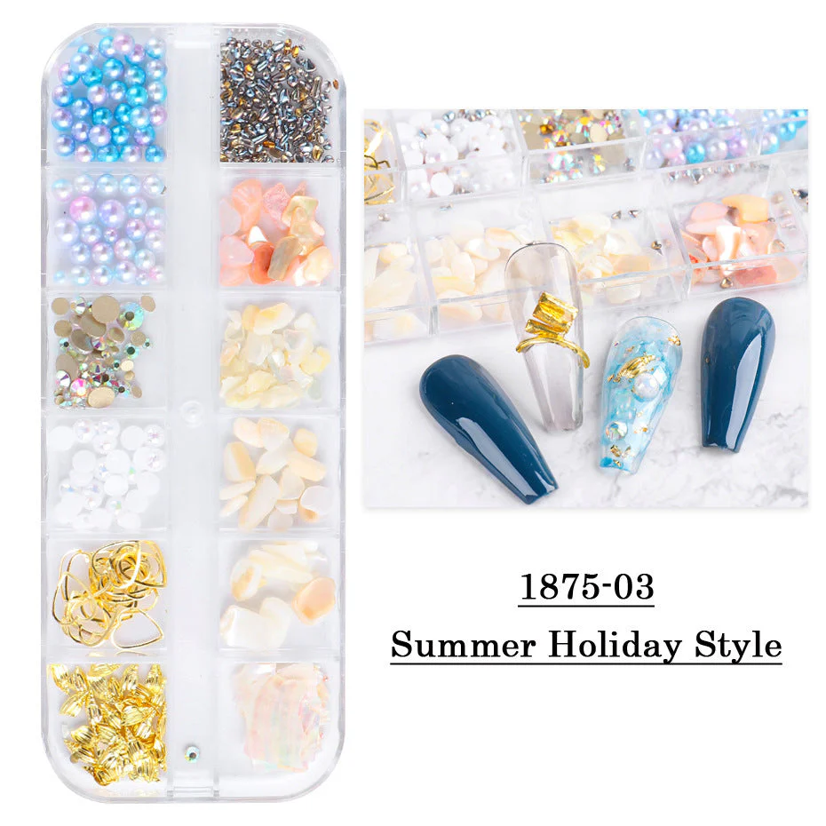Mixed Style Nail Art 3D Charm Decoration Tray - Image 9