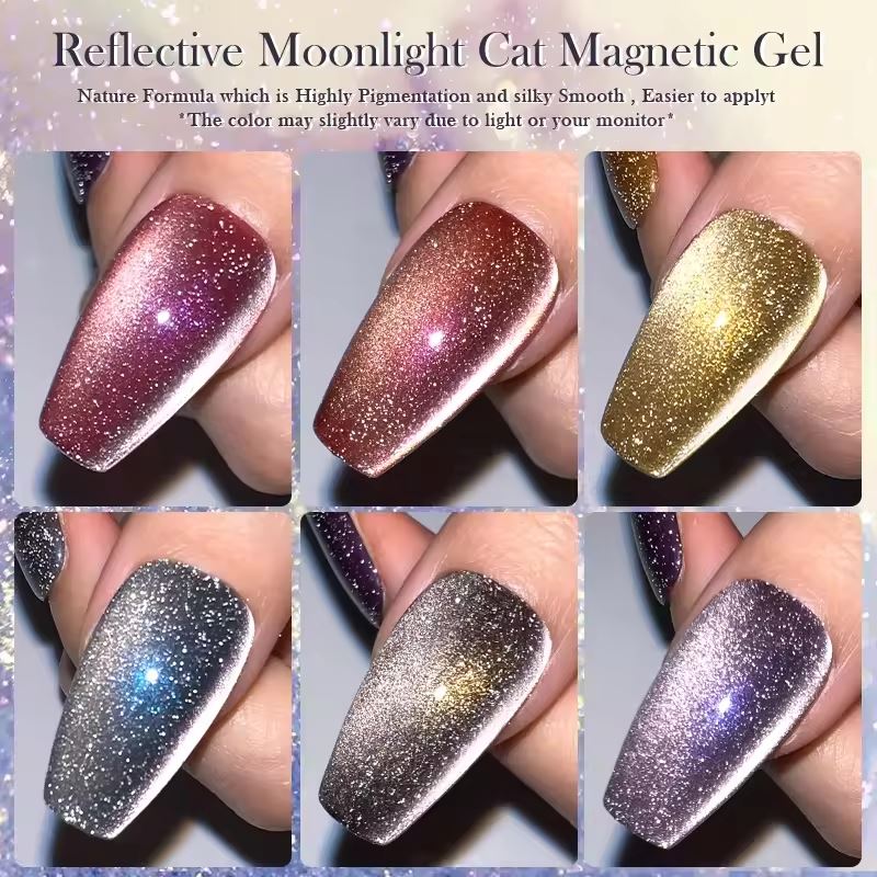 Moonlight Diamond Reflective Cat Eye Magnetic Gel Polish Born Pretty - Image 3