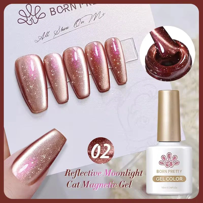 Moonlight Diamond Reflective Cat Eye Magnetic Gel Polish Born Pretty - Image 5