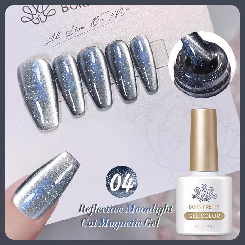 Moonlight Diamond Reflective Cat Eye Magnetic Gel Polish Born Pretty - Image 7