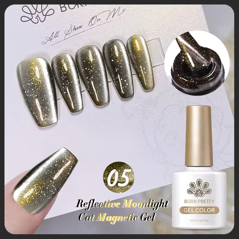 Moonlight Diamond Reflective Cat Eye Magnetic Gel Polish Born Pretty - Image 8