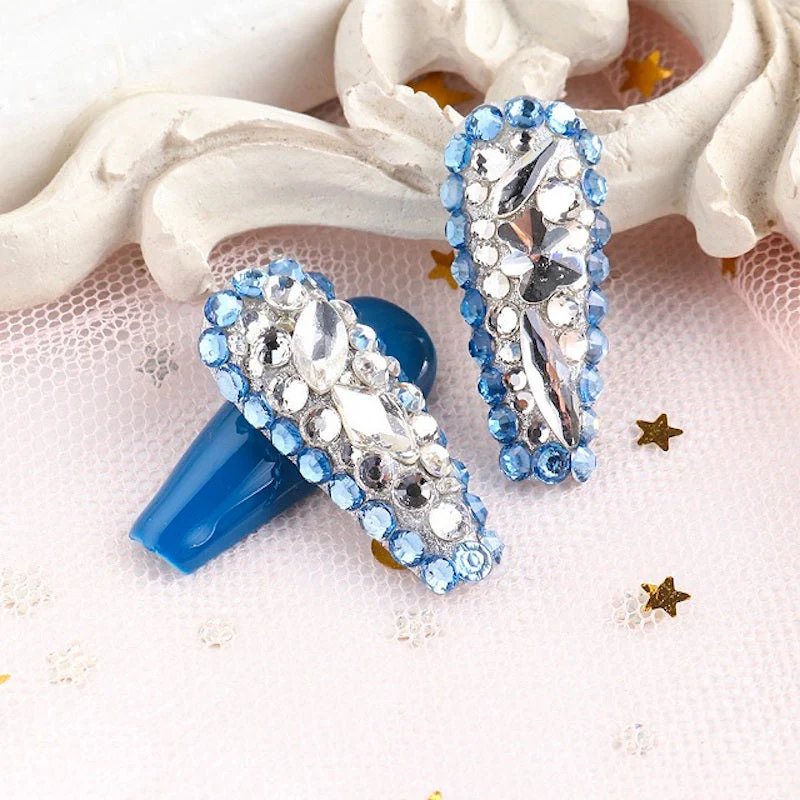 Multicolour Round Nail Rhinestones Trays - Image 4