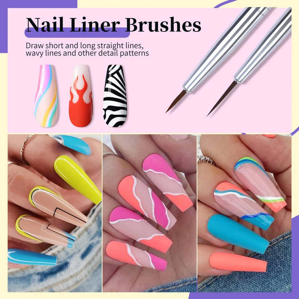 Nail Art Brush Set 8pcs - Image 6