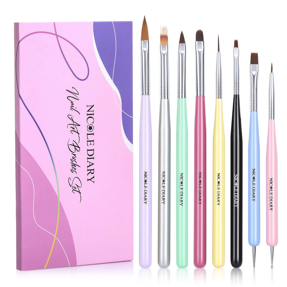 Nail Art Brush Set 8pcs - Image 8