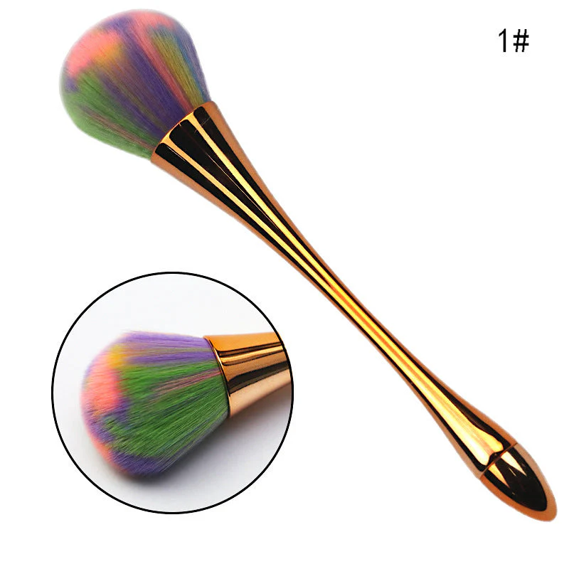 Dusting Brush Soft Hair Long Slim Metallic Handle - Image 3