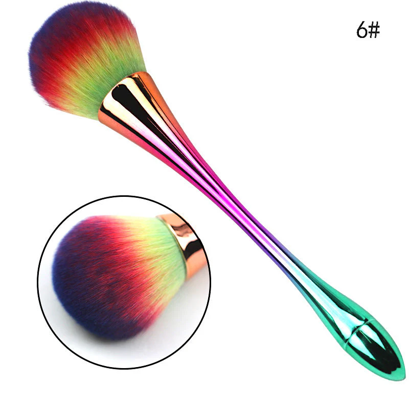 Dusting Brush Soft Hair Long Slim Metallic Handle - Image 6
