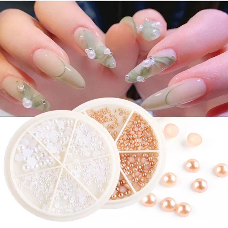 Half Pearls Nail Art Decoration Wheels - Image 3