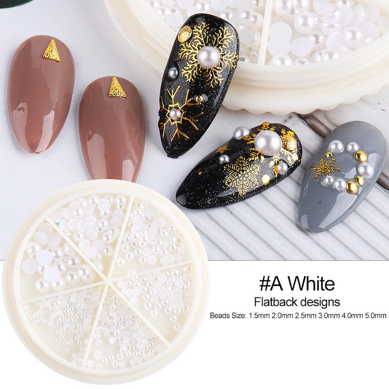 Half Pearls Nail Art Decoration Wheels - Image 4
