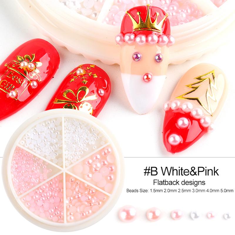 Half Pearls Nail Art Decoration Wheels - Image 5