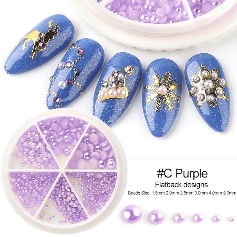 Half Pearls Nail Art Decoration Wheels - Image 6