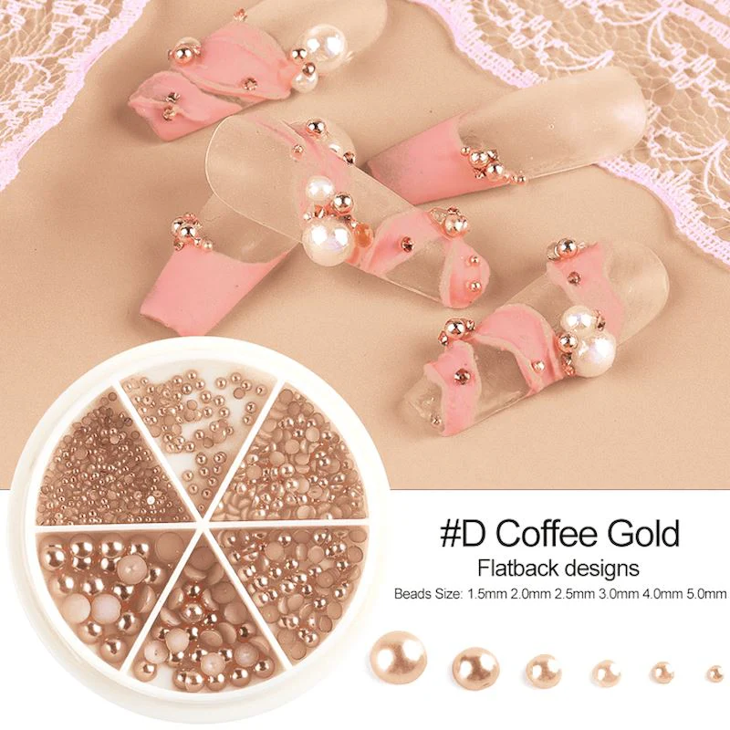 Half Pearls Nail Art Decoration Wheels - Image 7