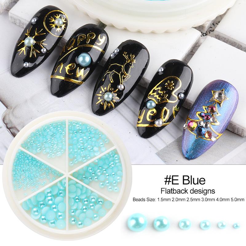 Half Pearls Nail Art Decoration Wheels - Image 8