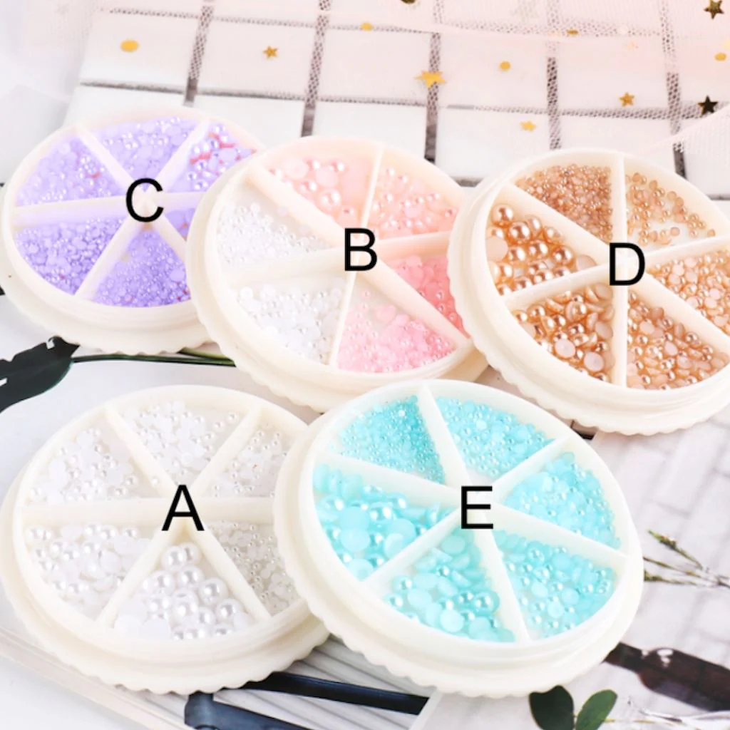 Half Pearls Nail Art Decoration Wheels - Image 9