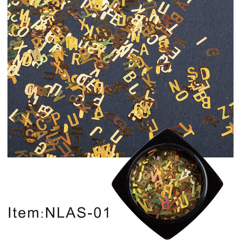 Nail Art Letters - Laser Alphabet Sequins - Image 2