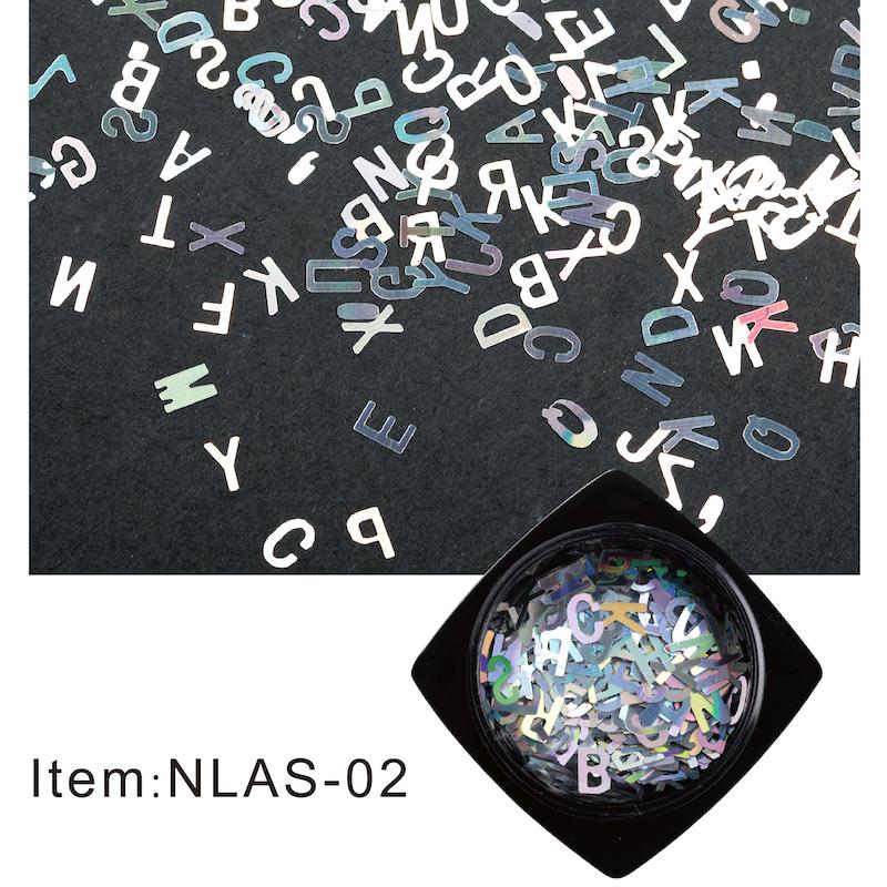 Nail Art Letters - Laser Alphabet Sequins - Image 3
