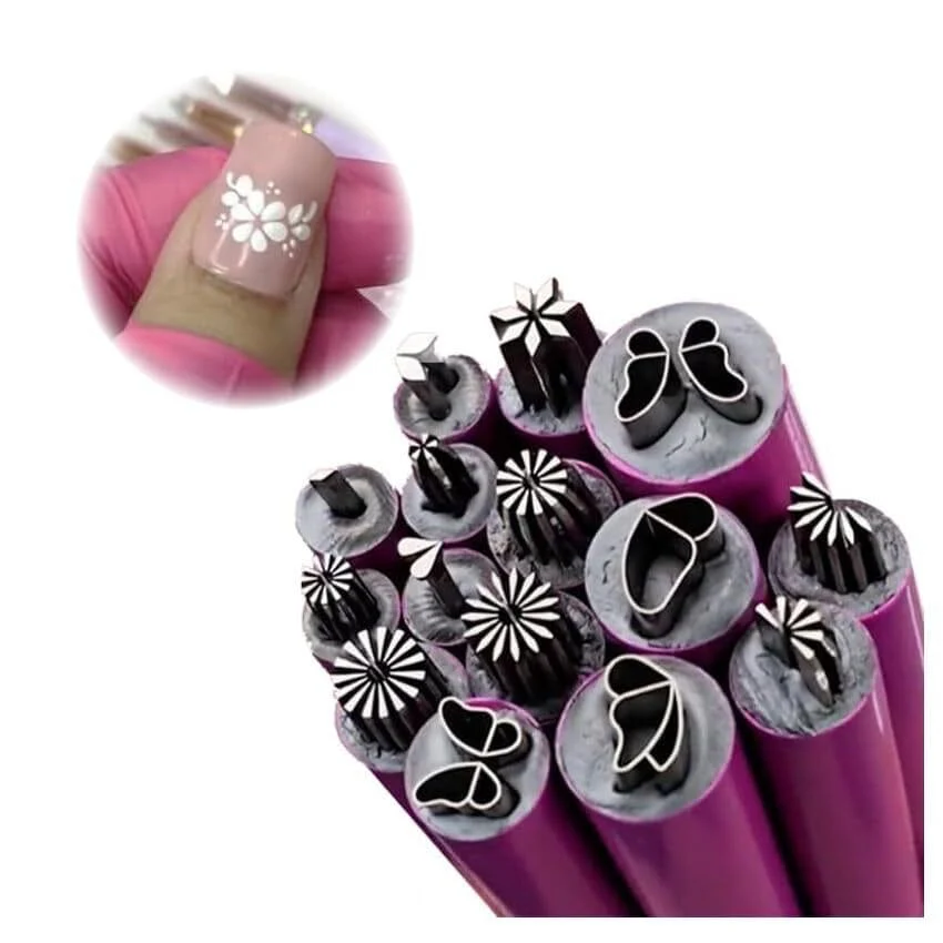 Nail Art Pattern Design Metal Tool Set - Image 9