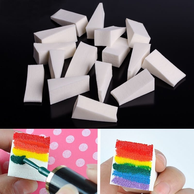 Nail Art Triangle Sponges 10pcs Pack - Image 4