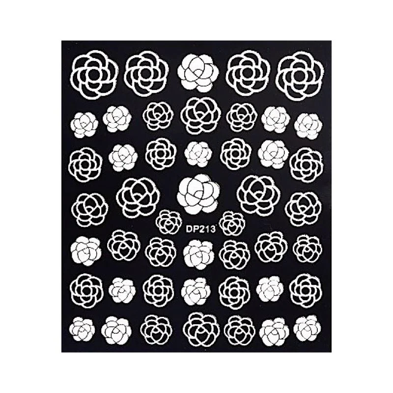 White Flowers Lace Nail Art Stickers - Image 15