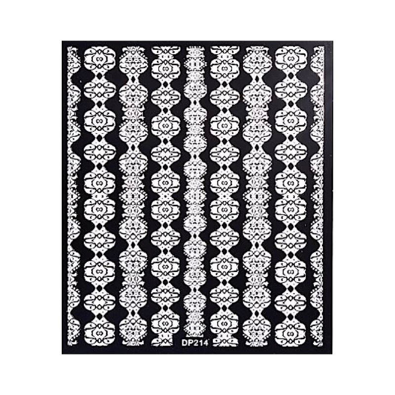 White Flowers Lace Nail Art Stickers - Image 16