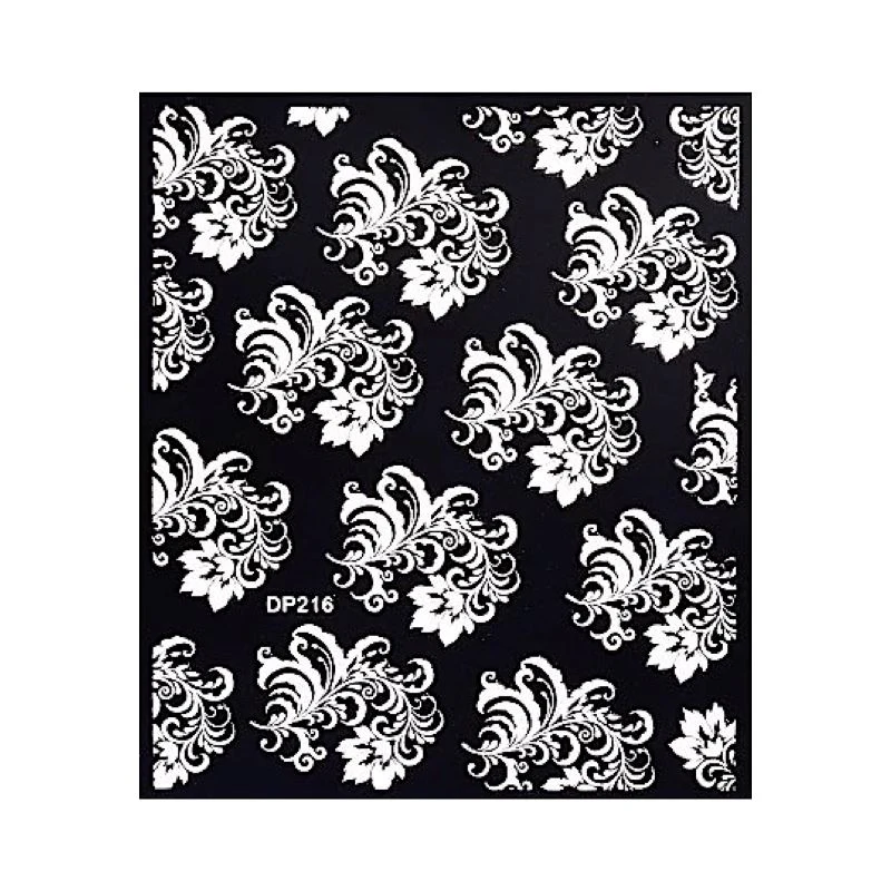 White Flowers Lace Nail Art Stickers - Image 18