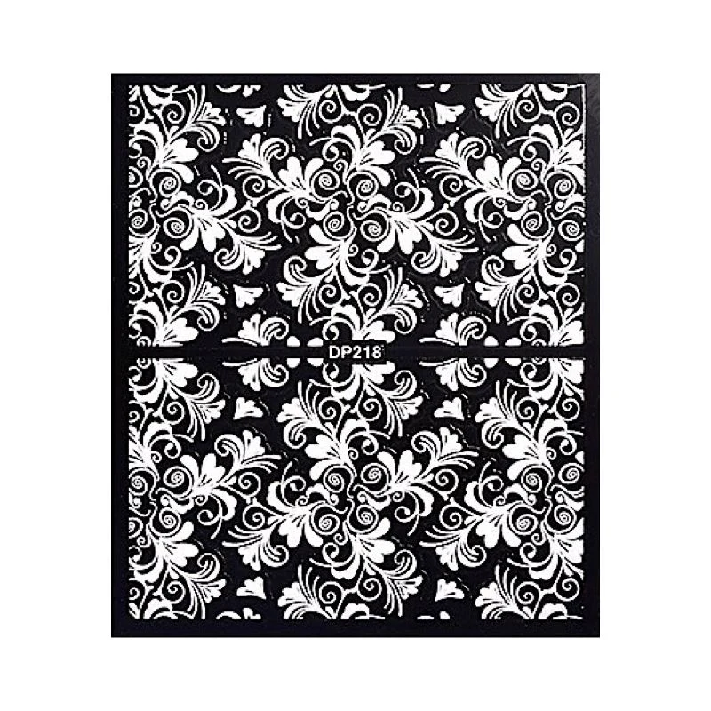 White Flowers Lace Nail Art Stickers - Image 20