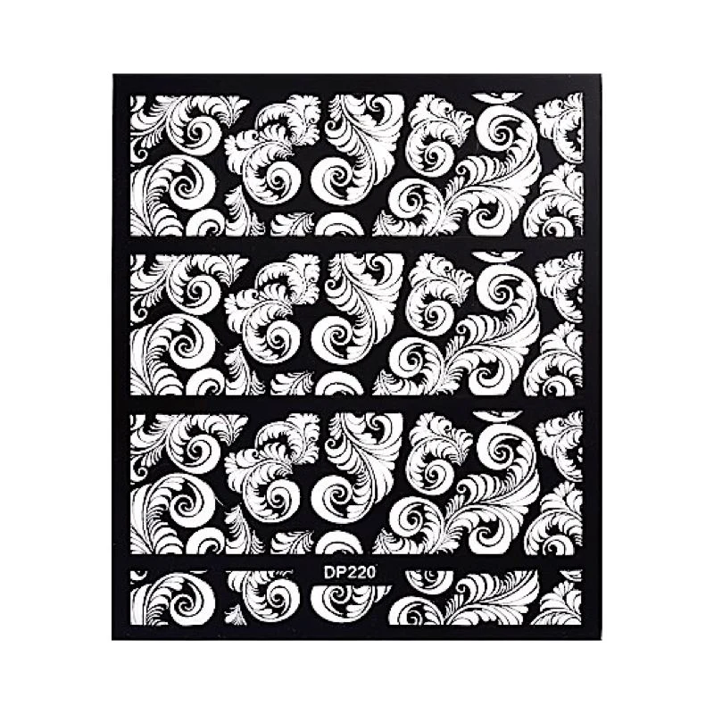 White Flowers Lace Nail Art Stickers - Image 22