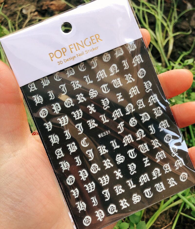 Nail Art Sticker - Letters (Old English) - Image 2