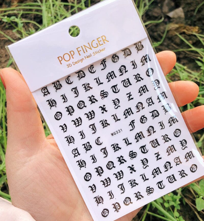 Nail Art Sticker - Letters (Old English) - Image 3