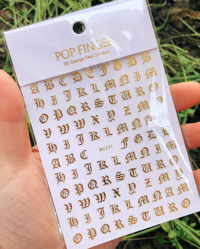 Nail Art Sticker - Letters (Old English) - Image 4
