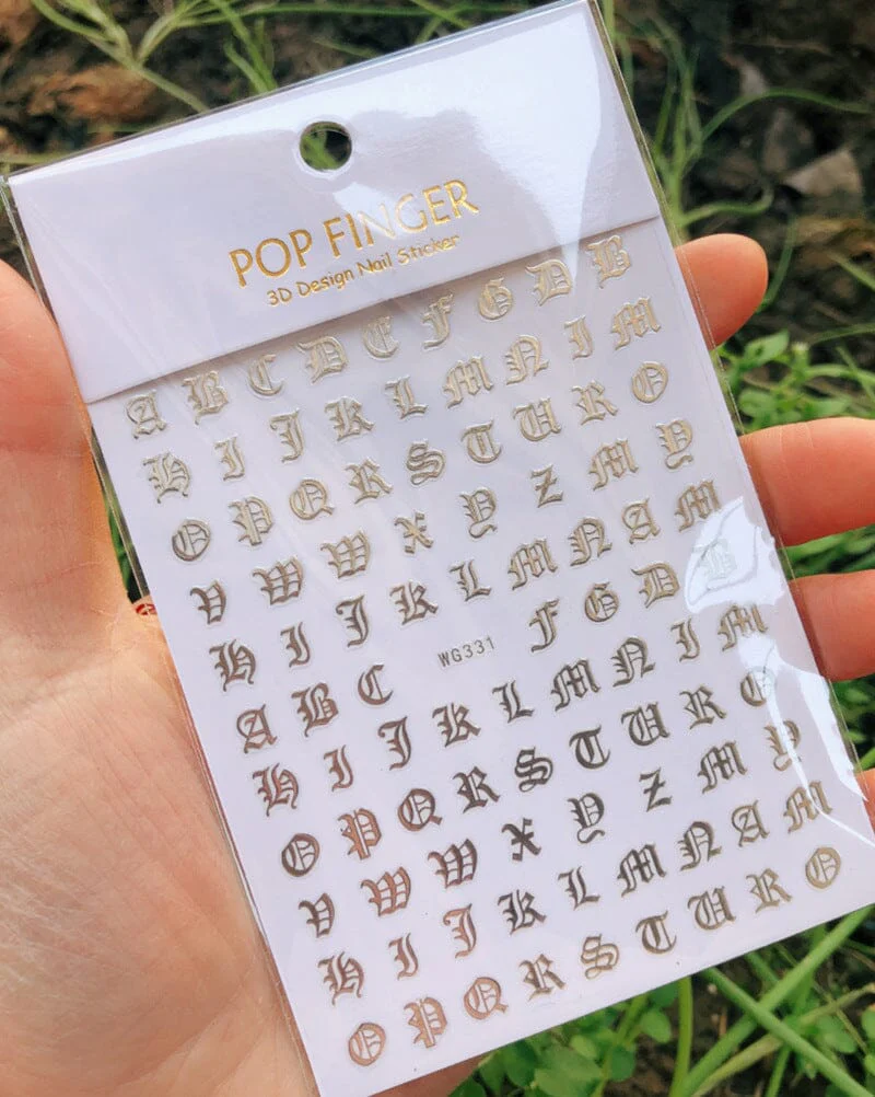 Nail Art Sticker - Letters (Old English) - Image 5