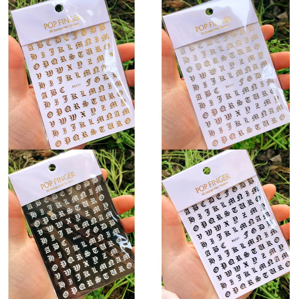 Nail Art Sticker - Letters (Old English) - Image 6