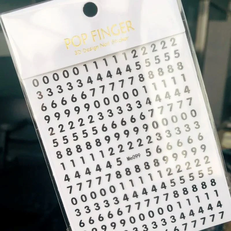 Nail Art Sticker - Numbers - Image 3