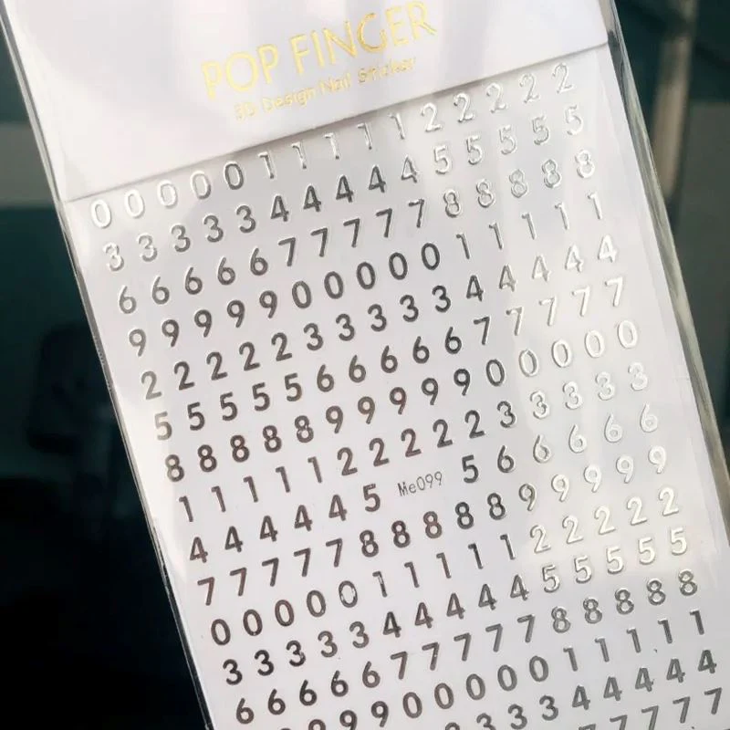 Nail Art Sticker - Numbers - Image 5
