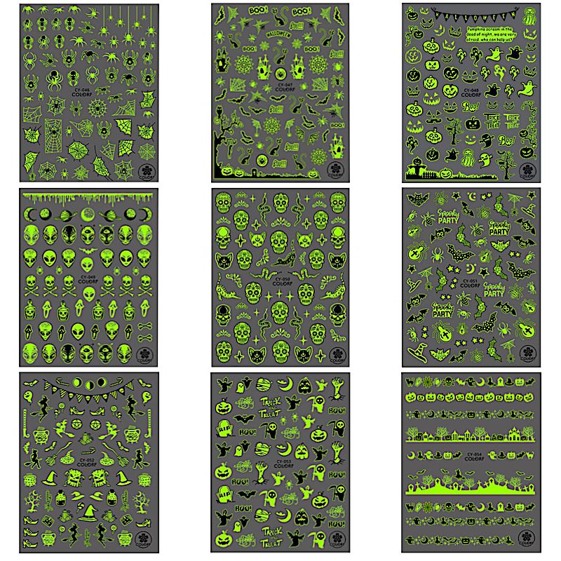 Nail Art Stickers - Halloween Glow in the Dark - Image 12