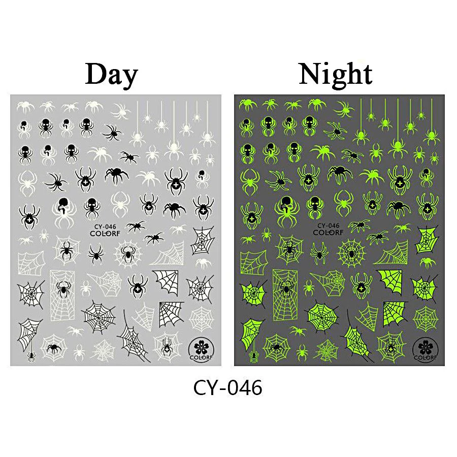 Nail Art Stickers - Halloween Glow in the Dark - Image 3