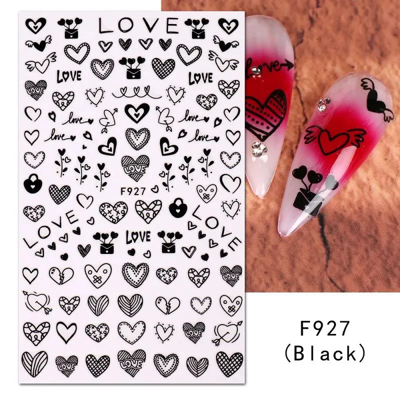 Nail Art Stickers - Heart & Love - Image 4