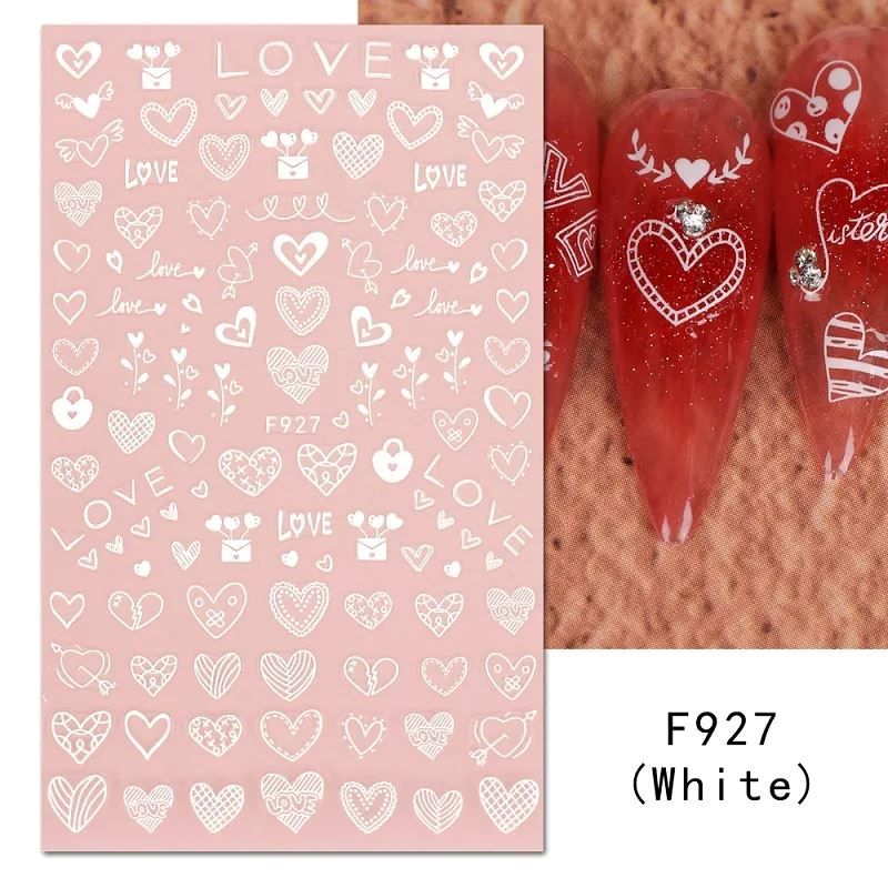 Nail Art Stickers - Heart & Love - Image 5