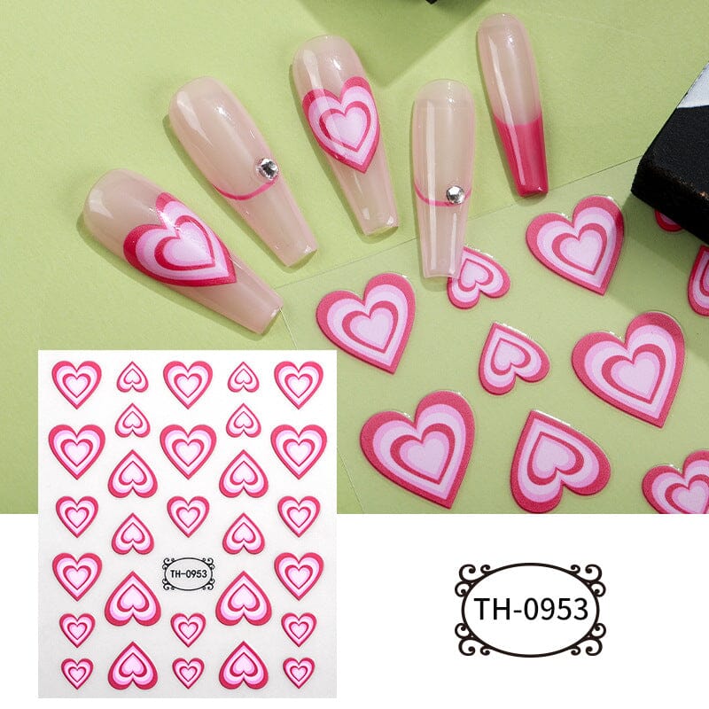 Nail Art Stickers - Hearts - Image 2