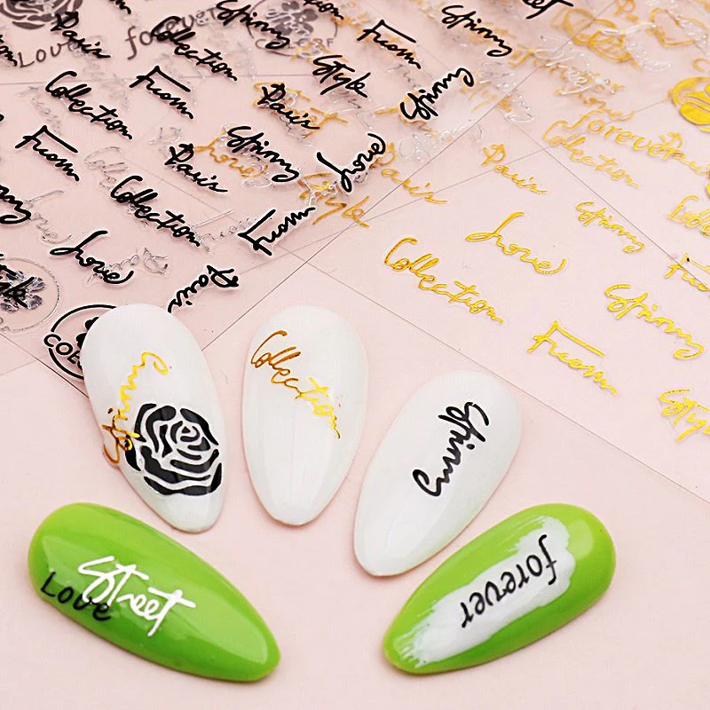 Nail Art Stickers - LOVE - Image 3