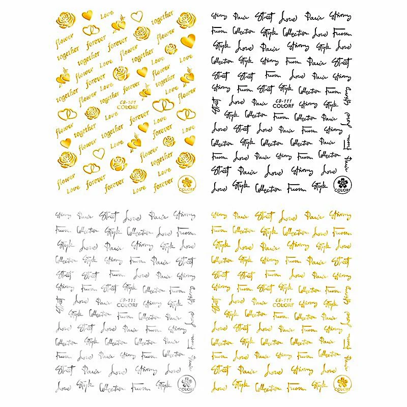 Nail Art Stickers - LOVE - Image 4