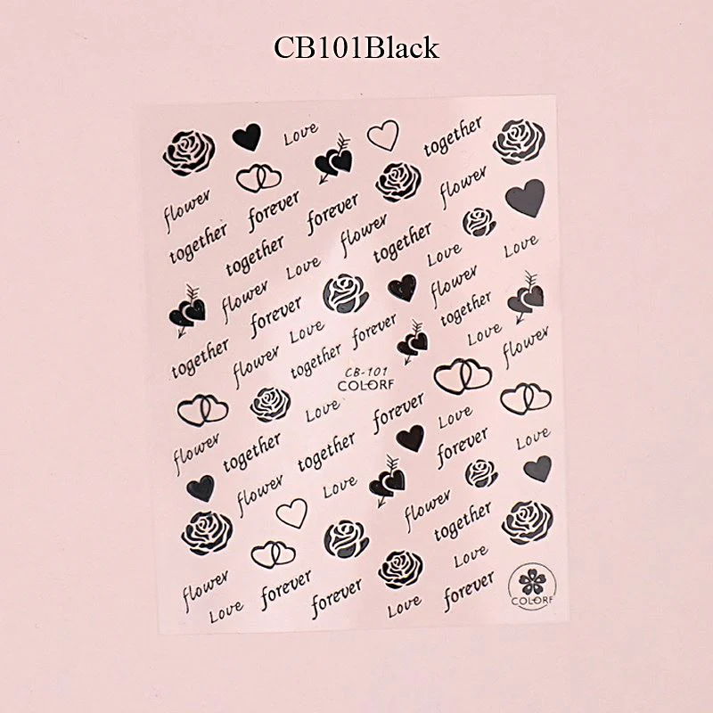 Nail Art Stickers - LOVE - Image 6