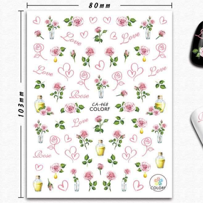 Nail Art Stickers - Love and Hearts