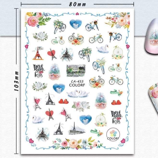 Nail Art Stickers - Love and Hearts - Image 4