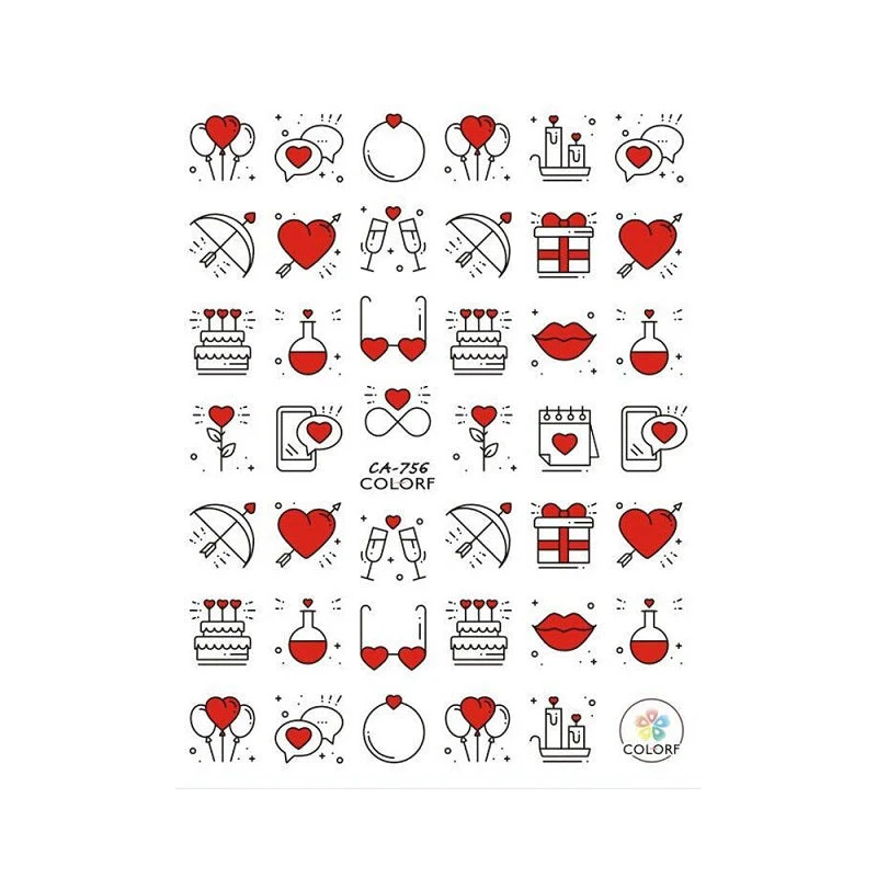 Nail Art Stickers - PARIS & LOVE - Image 10