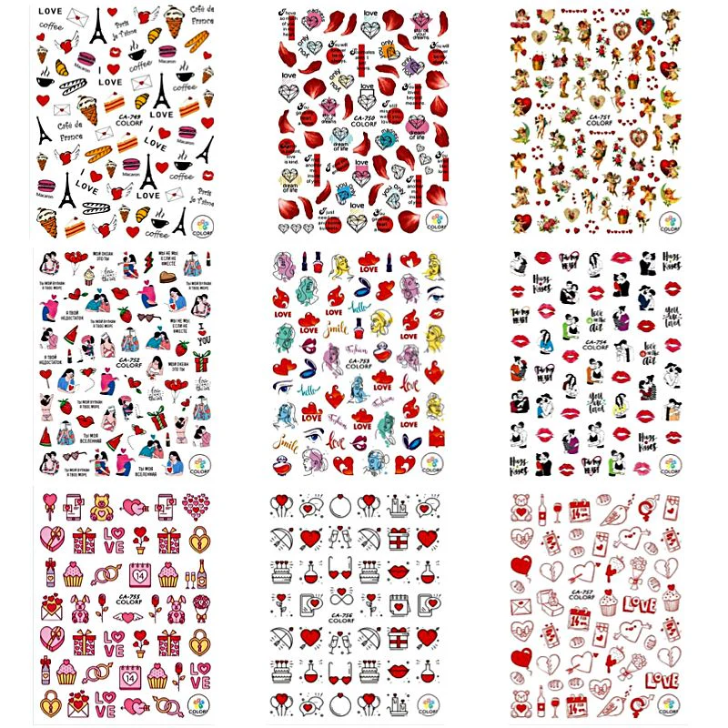 Nail Art Stickers - PARIS & LOVE - Image 2