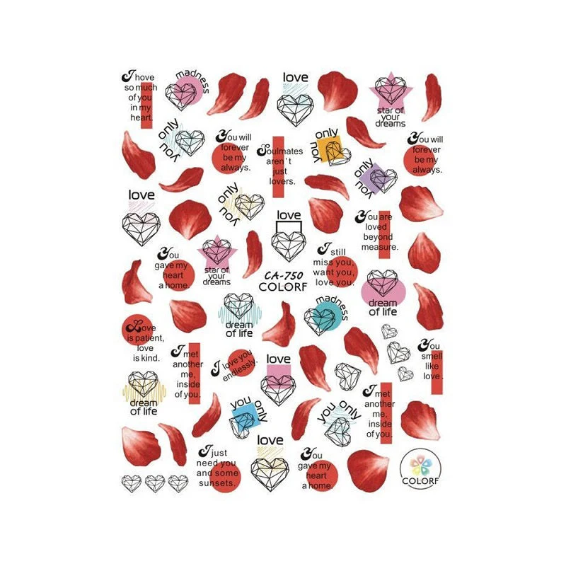 Nail Art Stickers - PARIS & LOVE - Image 4