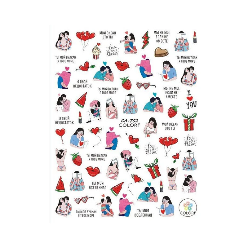 Nail Art Stickers - PARIS & LOVE - Image 6