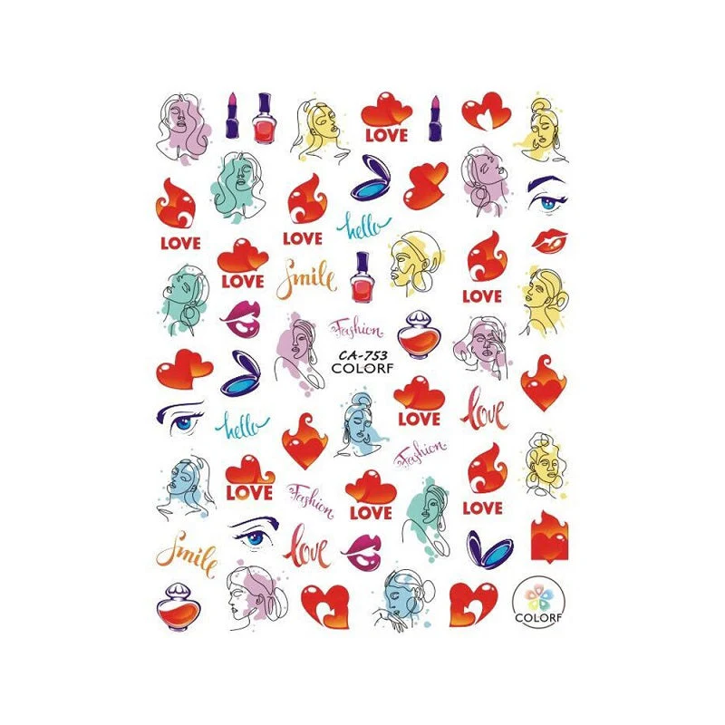 Nail Art Stickers - PARIS & LOVE - Image 7