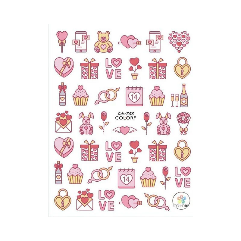 Nail Art Stickers - PARIS & LOVE - Image 9